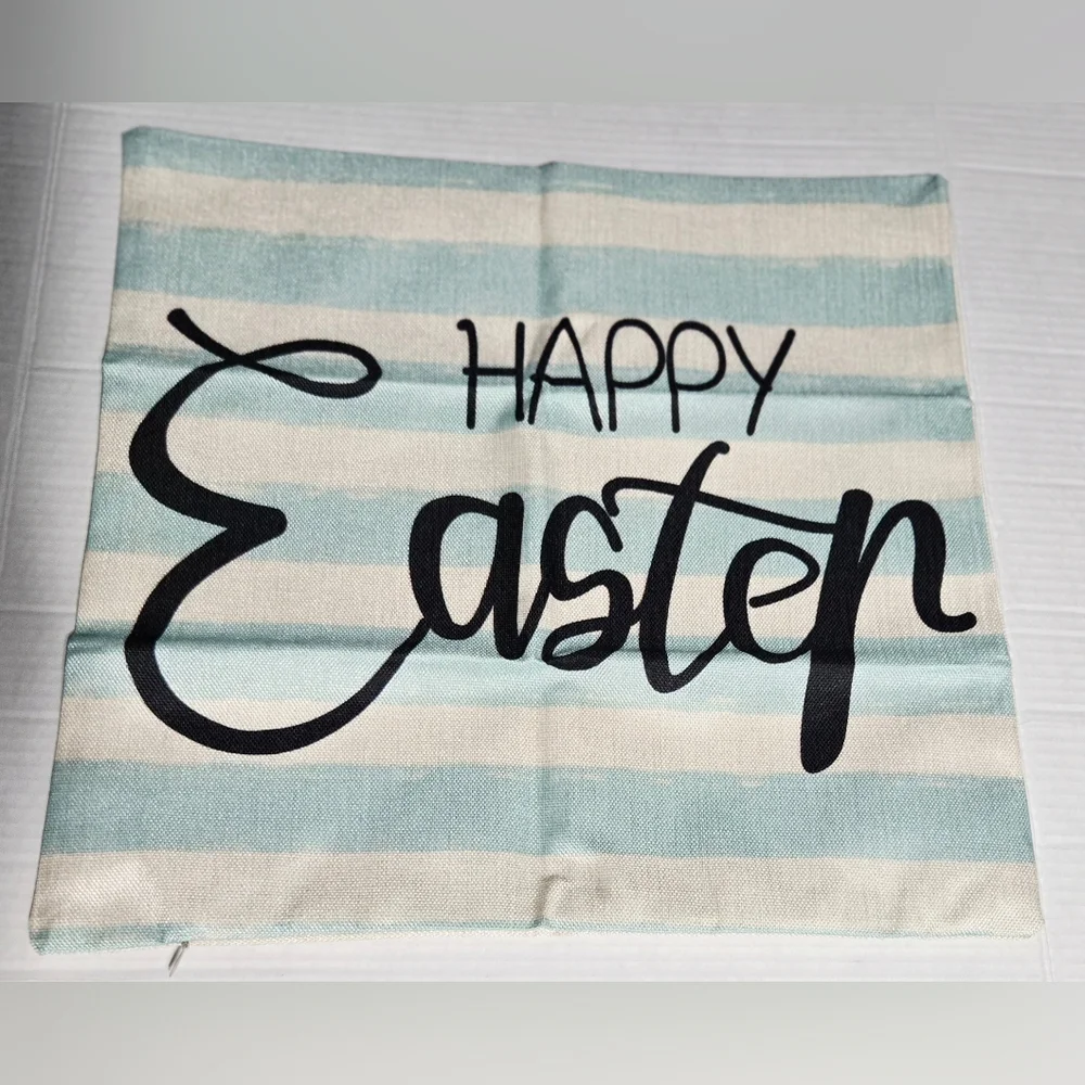 Set of 4 Spring Easter Throw Pillow Covers 18×18 NEW